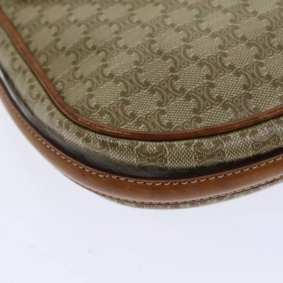 CELINE Macadam Canvas Shoulder Bag Beige - Picture 7 of 16